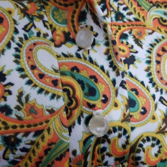 Cute Vintage Paisley Print Blouse - Picture 3 of 8